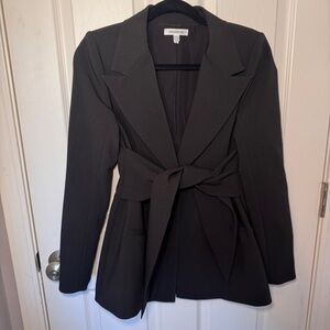Good American Black Tie Front Blazer